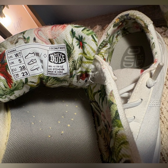Hey Dude Karina Coconut White sneakers - Picture 5 of 6